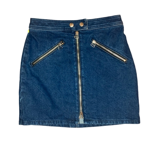 Rag & Bone Racer Denim Skirt 24 - Picture 3 of 6